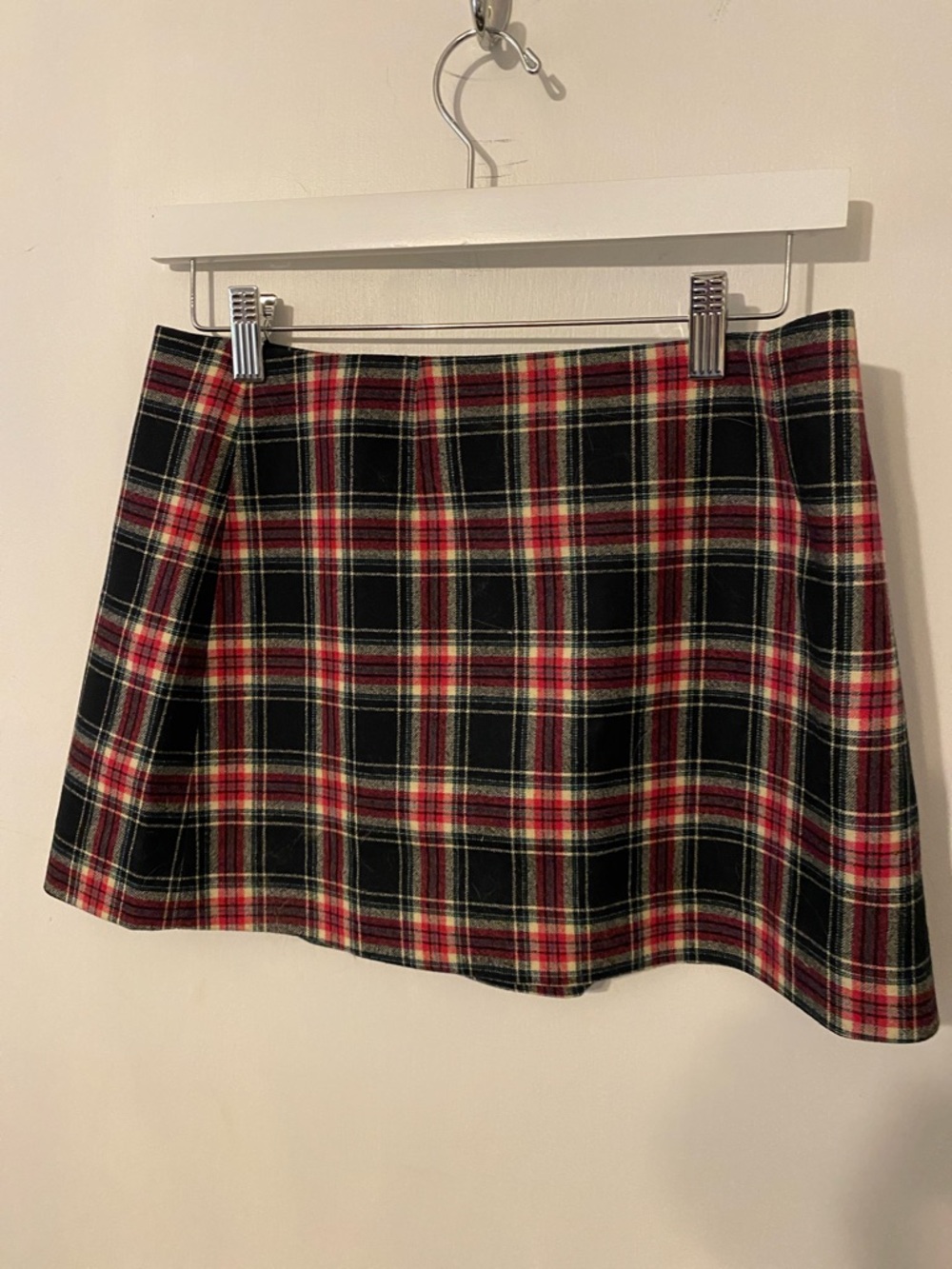 J. Crew A-Line Mini Skirt in Black & Red